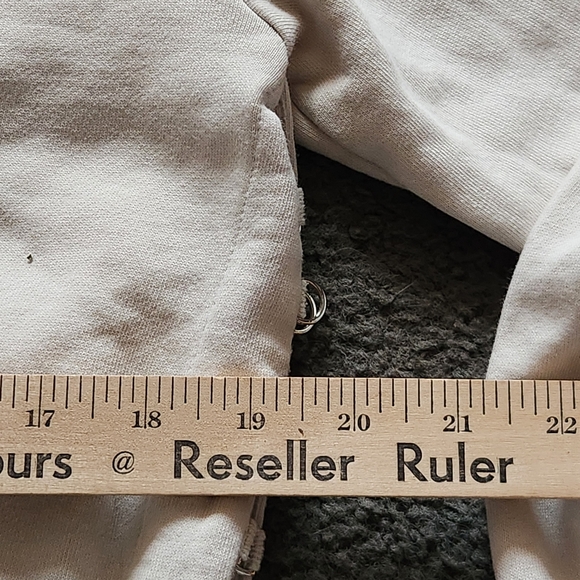 ALL SAINTS Sweatshirt Women's Small White Pullover Grunge Metal Side Clips - Picture 10 of 13